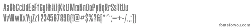 フォントCompactroughc – 白い背景に灰色の文字