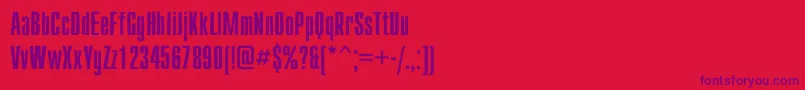 Compactroughc Font – Purple Fonts on Red Background