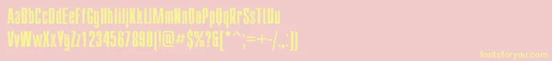 Compactroughc Font – Yellow Fonts on Pink Background