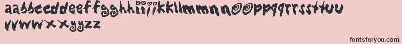 Lovbabe-Schriftart – Schwarze Schriften auf rosa Hintergrund