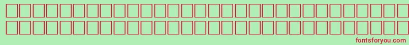 Шрифт Vrfwfbi – красные шрифты на зелёном фоне