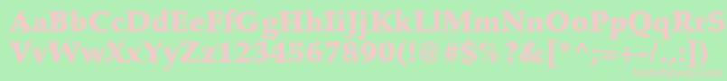 Latinopal8Blacksh Font – Pink Fonts on Green Background