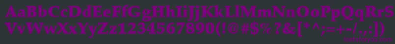 Latinopal8Blacksh Font – Purple Fonts on Black Background