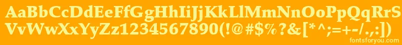 Latinopal8Blacksh Font – Yellow Fonts on Orange Background