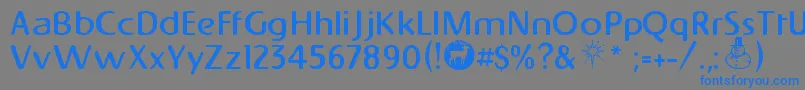 Napapiiri-Schriftart – Blaue Schriften auf grauem Hintergrund