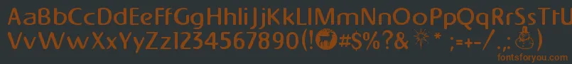 Napapiiri Font – Brown Fonts on Black Background