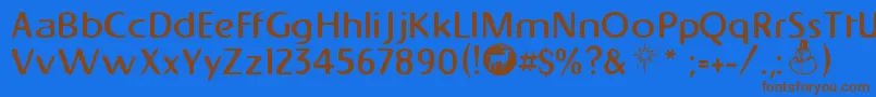 Napapiiri Font – Brown Fonts on Blue Background