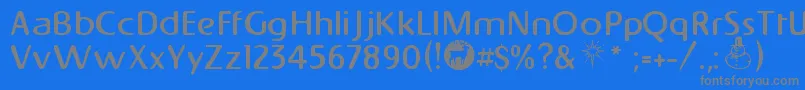 Napapiiri Font – Gray Fonts on Blue Background