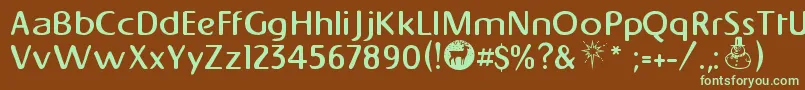 Napapiiri Font – Green Fonts on Brown Background