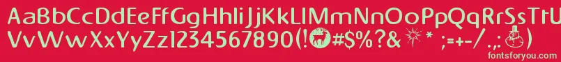 Napapiiri Font – Green Fonts on Red Background
