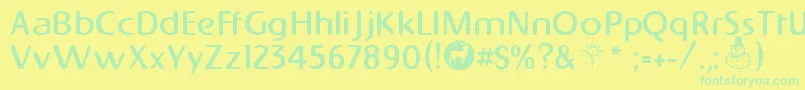 Napapiiri Font – Green Fonts on Yellow Background