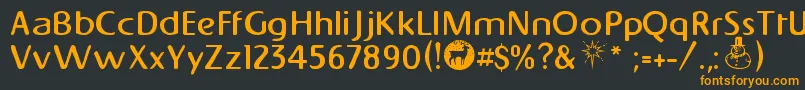 Napapiiri Font – Orange Fonts on Black Background