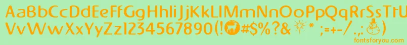 Napapiiri Font – Orange Fonts on Green Background
