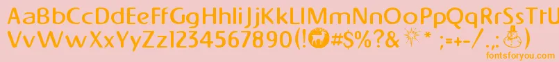 Napapiiri Font – Orange Fonts on Pink Background