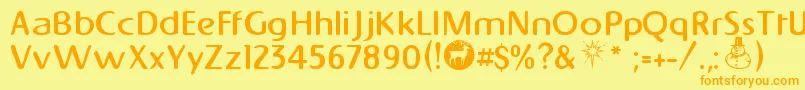Napapiiri Font – Orange Fonts on Yellow Background