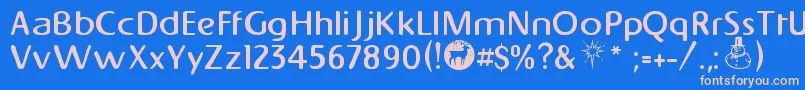Napapiiri Font – Pink Fonts on Blue Background