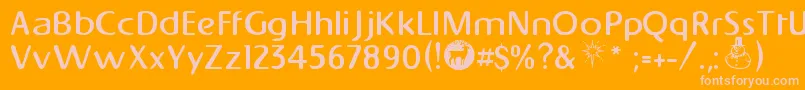 Napapiiri Font – Pink Fonts on Orange Background