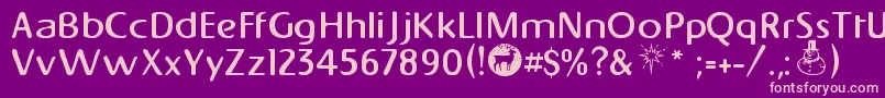 Napapiiri Font – Pink Fonts on Purple Background