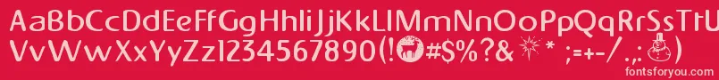 Napapiiri Font – Pink Fonts on Red Background
