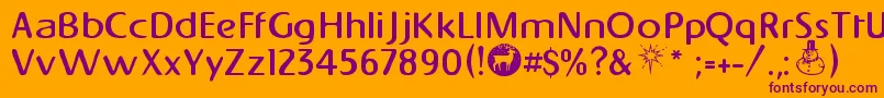 Napapiiri Font – Purple Fonts on Orange Background