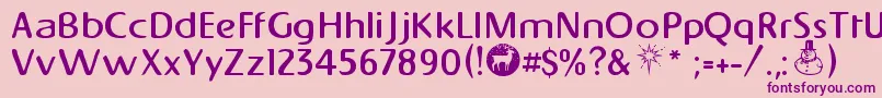 Napapiiri Font – Purple Fonts on Pink Background