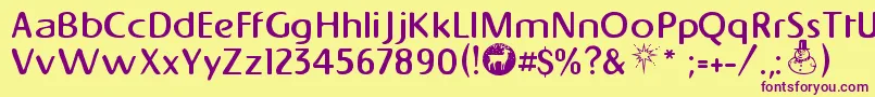 Napapiiri Font – Purple Fonts on Yellow Background