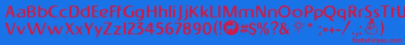 Napapiiri Font – Red Fonts on Blue Background