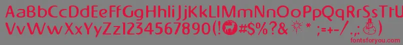 Napapiiri Font – Red Fonts on Gray Background