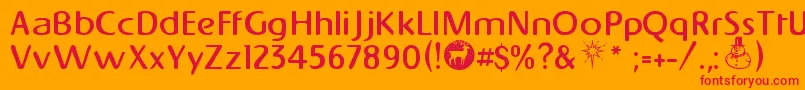 Napapiiri Font – Red Fonts on Orange Background
