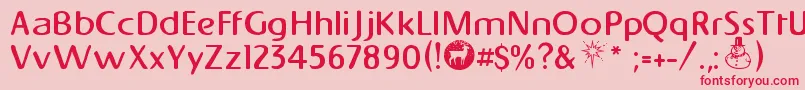 Napapiiri Font – Red Fonts on Pink Background