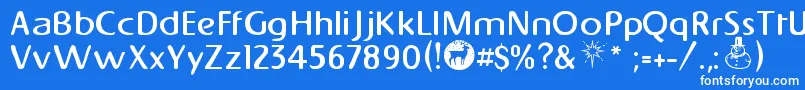 Napapiiri Font – White Fonts on Blue Background