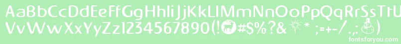 Napapiiri Font – White Fonts on Green Background