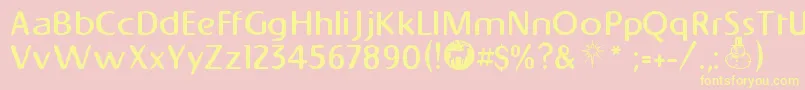 Napapiiri Font – Yellow Fonts on Pink Background