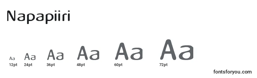 Napapiiri Font Sizes