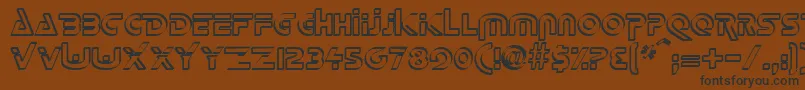 DeltaOverlapRegular-Schriftart – Schwarze Schriften auf braunem Hintergrund