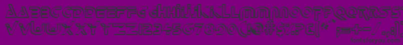 DeltaOverlapRegular Font – Black Fonts on Purple Background