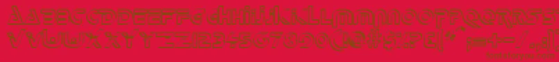 DeltaOverlapRegular Font – Brown Fonts on Red Background