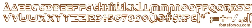 DeltaOverlapRegular-fontti – ruskeat fontit valkoisella taustalla