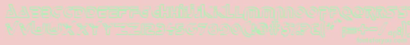 DeltaOverlapRegular Font – Green Fonts on Pink Background