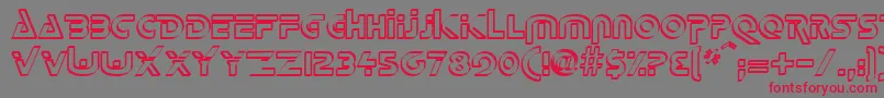 DeltaOverlapRegular Font – Red Fonts on Gray Background