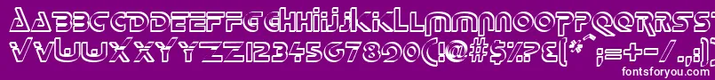 DeltaOverlapRegular Font – White Fonts on Purple Background