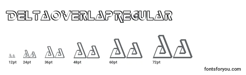 Размеры шрифта DeltaOverlapRegular