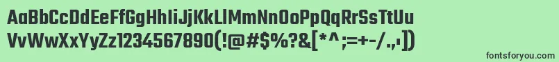 TekoSemibold Font – Black Fonts on Green Background