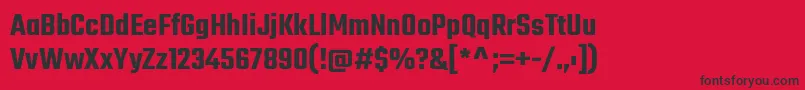 TekoSemibold Font – Black Fonts on Red Background