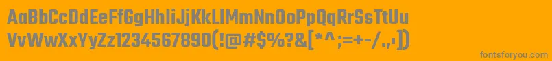 TekoSemibold-Schriftart – Graue Schriften auf orangefarbenem Hintergrund