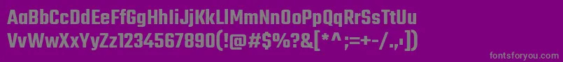 TekoSemibold Font – Gray Fonts on Purple Background