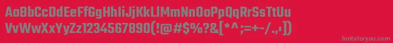 TekoSemibold Font – Gray Fonts on Red Background