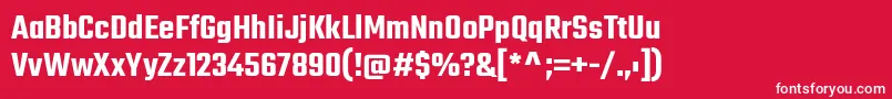 TekoSemibold Font – White Fonts on Red Background