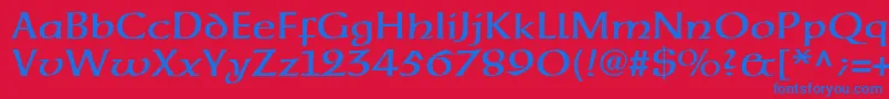 Neuehammerunzialeltstd Font – Blue Fonts on Red Background