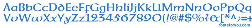 フォントNeuehammerunzialeltstd – 白い背景に青い文字